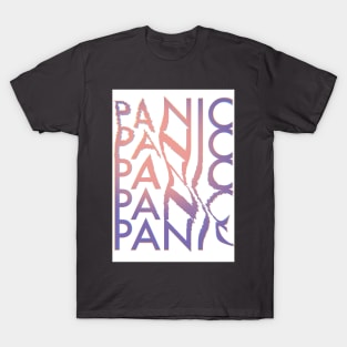 Retro groovy panic design. Retro lettering T-Shirt